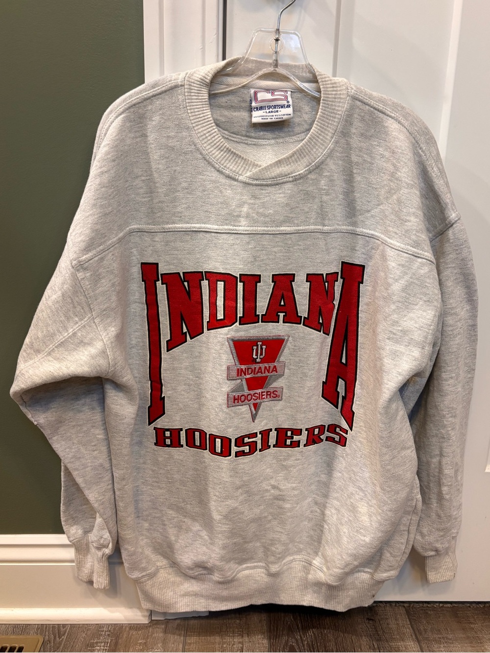 Vintage m Indiana Hoosiers Light Gray Crewneck